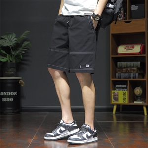 夏季新款短裤男宽松潮流港风百搭休闲五分裤运动短裤335-P20控48图片