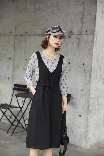 假两件套连衣裙，女装连衣裙，琪轩蔓莎