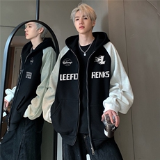 卫衣外套男春秋新款360克青少年拉链潮牌运动休闲帽衫JK117-P78，男装卫衣，电商C307