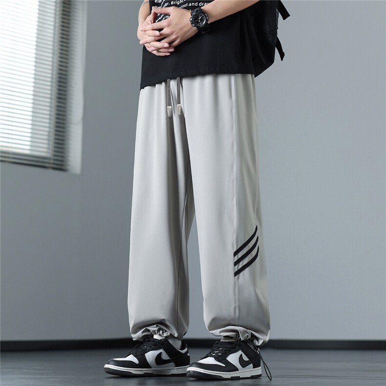 速干冰丝撞色休闲裤K017模特酒店92%聚酯纤维8%氨纶(S-2XL)TP26,男装休闲裤,电商A088