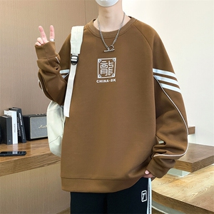 新款现货加绒套装高品质不起球卫衣男宽松大码