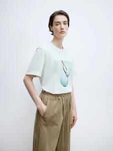 T恤女2025春季新款中式葫芦印花纯棉短袖上衣图片