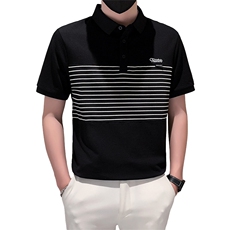 TX19-P55男T恤夏季短袖半袖新款上衣夏装半截袖POLO衫黑1控70，男装T恤，电商D327