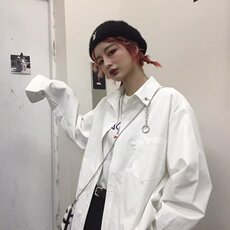 日系高档小众设计高级感衬衫夏季2024宽松韩版休闲百搭长袖衬衣，男装衬衫，星座506A