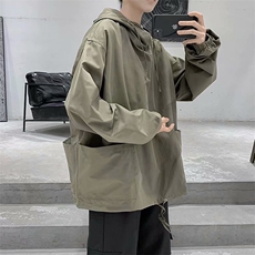 大货套头连帽卫衣男士宽松中性小外套潮cec工装夹克春秋803-p35，男装卫衣，星座1008