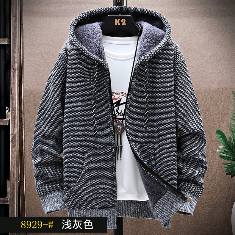 品质好秋冬季新款男士休闲连帽夹克外套百搭加绒夹克8929-P35元,男装夹克,星座1706