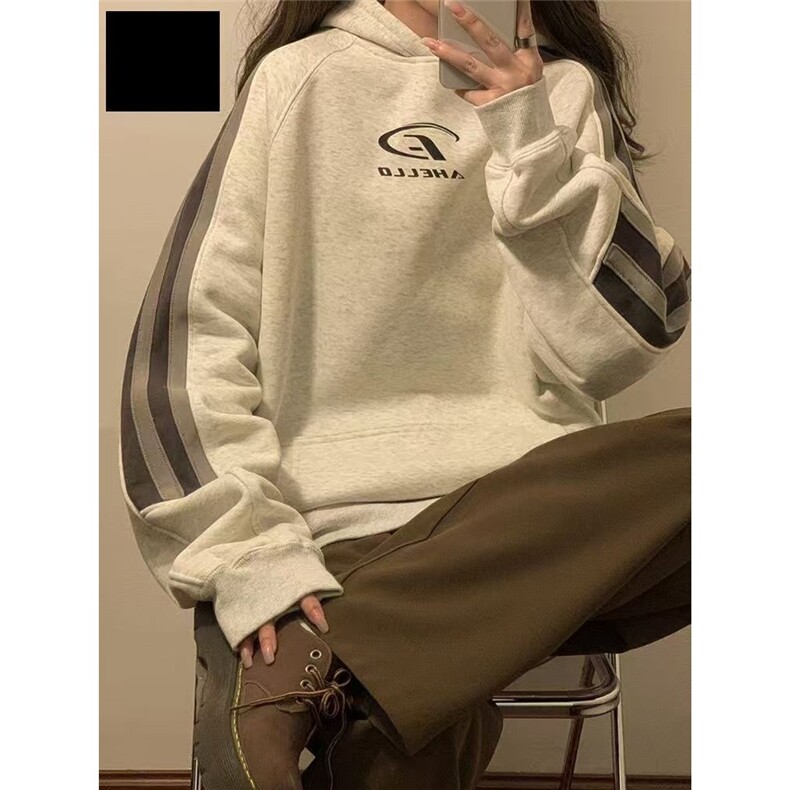 美式重磅加绒连帽卫衣男冬季加绒上衣宽松潮情侣套头衫WYF07P43,男装卫衣,星座1013-5