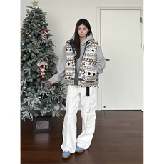 网图高品双面穿工艺拼接设计摇粒绒棉服外套马甲男女A1124-P88，男装棉衣，星座1505