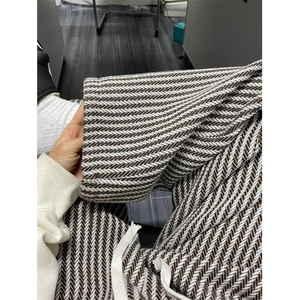 条纹阔腿裤女春秋夏季薄款休闲小个子垂感直筒裤 K159图片