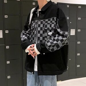 男秋季外套潮牌街头夹克W025P65图片