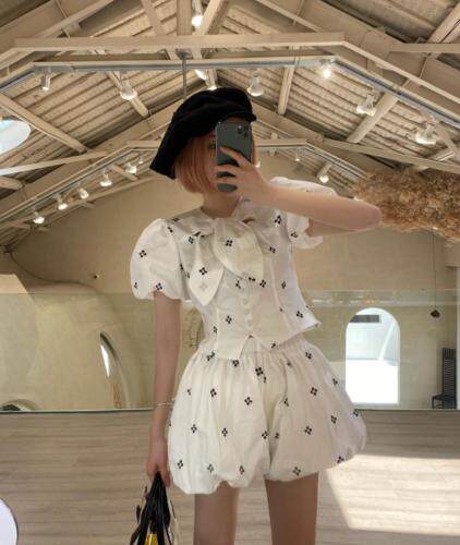 刺绣蝴蝶结小上衣，女装，ceelphy