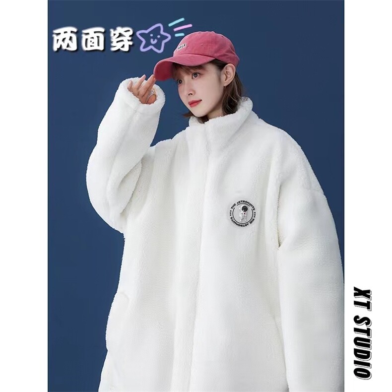 两面穿重磅女港风潮牌潮流美式棉服外套A170-M801-TP38，女装棉衣/棉服，电商A170