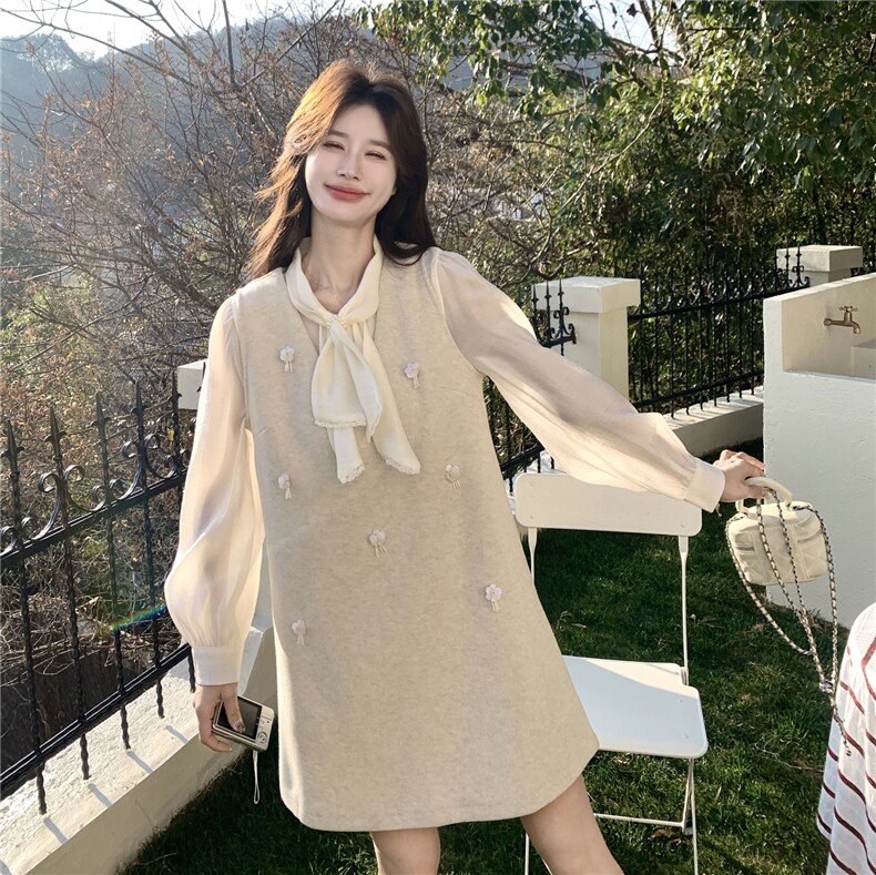 法式小香风背心连衣裙套装女2026春新款富家千金感穿搭一整套裙子,女装套装/套裙,2C159