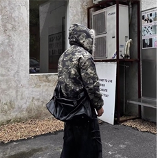 网图现货美式复古高街潮流迷彩长毛夹棉保暖棉服2299/P120，男装棉衣，星座205-3