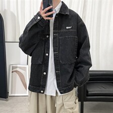 21秋装牛仔夹克机能 超火外套韩版潮流工装 牛仔衣 A071-303-P80图片