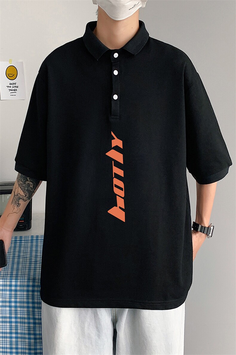 PL57006-P35翻领短袖polo衫男大码胖子半袖t恤男有领保罗衫模特,男装Polo衫,电商A040