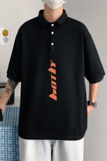 PL57006-P35翻领短袖polo衫男大码胖子半袖t恤男有领保罗衫模特，男装Polo衫，电商A040