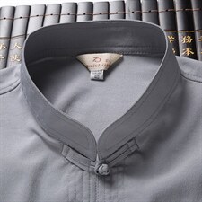 YG3#夏季男式薄款纺风套装中老年爸爸装唐装P70，男装民族服装，电商B360