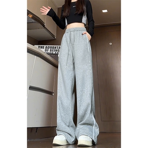 特批P32无差价秋季港风条纹运动卫裤中性直筒设计感阔腿裤K1697,男装休闲裤,电商A001-1