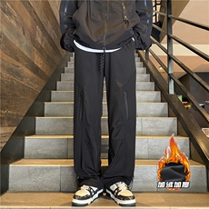 抖音品质褶皱拉链防水冲锋裤K23555-p50控68加绒K23555JR-p60控78，男装休闲裤，电商B315