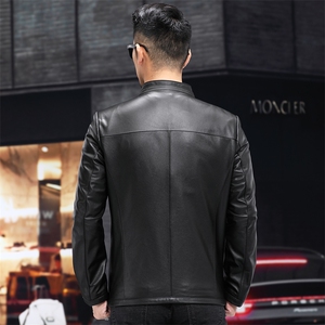 BL-DK2060男式2023秋季新款翻领头层油蜡牛皮皮衣男P550图片