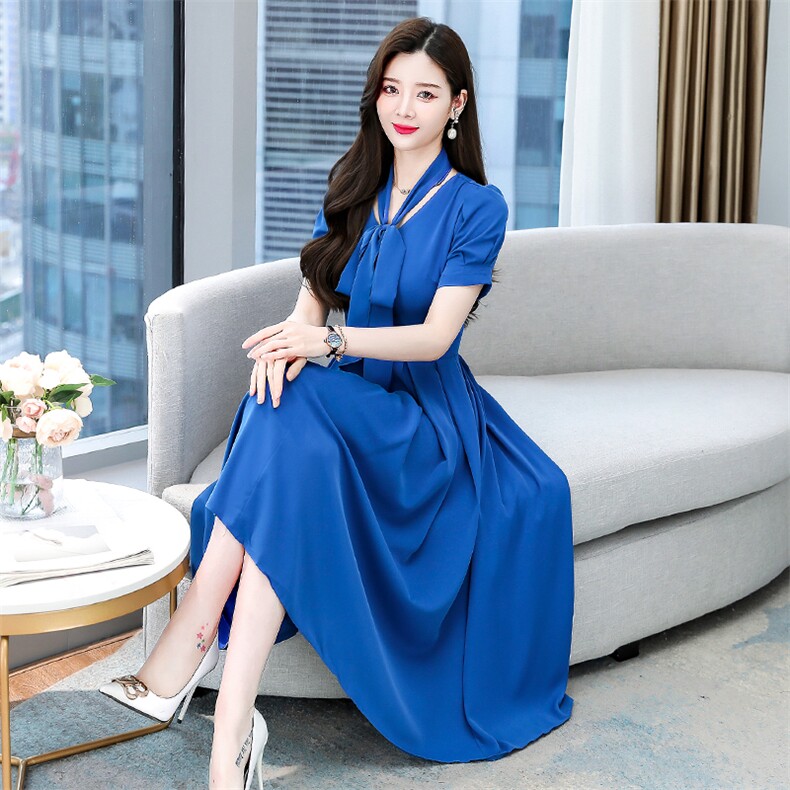 高级感连衣裙女收腰2023年夏季新款时尚气质名媛设计感小众大摆裙,女装连衣裙,丽美静依