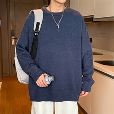 311B-1-3981-P38控69重磅港风套头圆领春色大码针织毛衣外套男，男装针织衫/毛衣，星座311B-1