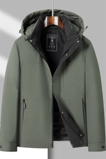 男短款羽绒服冬季保暖爸爸中老年冬装连帽可拆卸外套HO23116-P220，男装羽绒服，星座1105-3