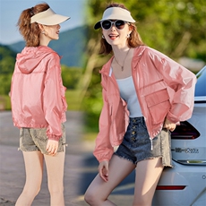 时尚休闲防晒衣女短款2025夏季新款宽松小个子冰丝防晒服轻薄外套，女装防晒衣，以桐