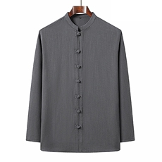 主推春秋跑量款新款风唐装亚麻长袖中老年汉服套装HO6942-P95，男装休闲套装，星座1105-3