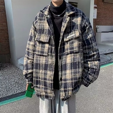 1506/QW10160/P44美式长袖痞帅新款潮牌格子设计高级感毛呢外套，女装短外套，星座1506