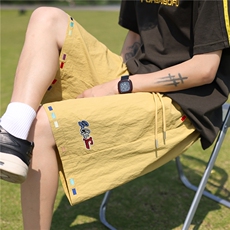 万针刺绣设计冰丝短裤男夏款2025新款中裤815A-DK24-P40控68，男装牛仔裤，星座815A