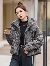 2025年冬季印花90白鸭绒羽绒服，女装羽绒服，艾尚靓装