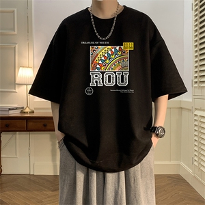 麂皮绒短袖t恤男大码半袖男 酒店风 JD82370-P25图片