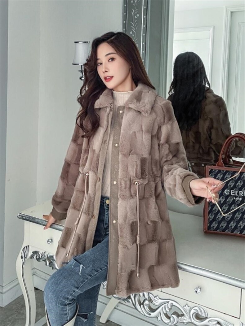 【冬季新款】貂绒贵妃貂皮毛一体长款，其它，笑思源