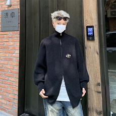 文艺宽松拼色毛衣针织衫通勤百搭显瘦开衫外套，男装针织衫/毛衣，星座716-2