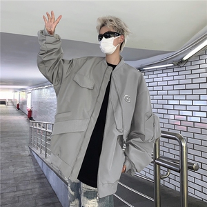 2023早春设计美式高街小众外套宽松折叠夹克上衣潮 JK8529图片