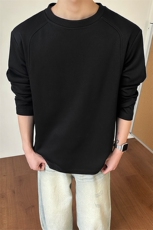 2026春季新款港风内景大码华棉270g长袖T恤M-5XHT26022-特P19，男装T恤，电商A022