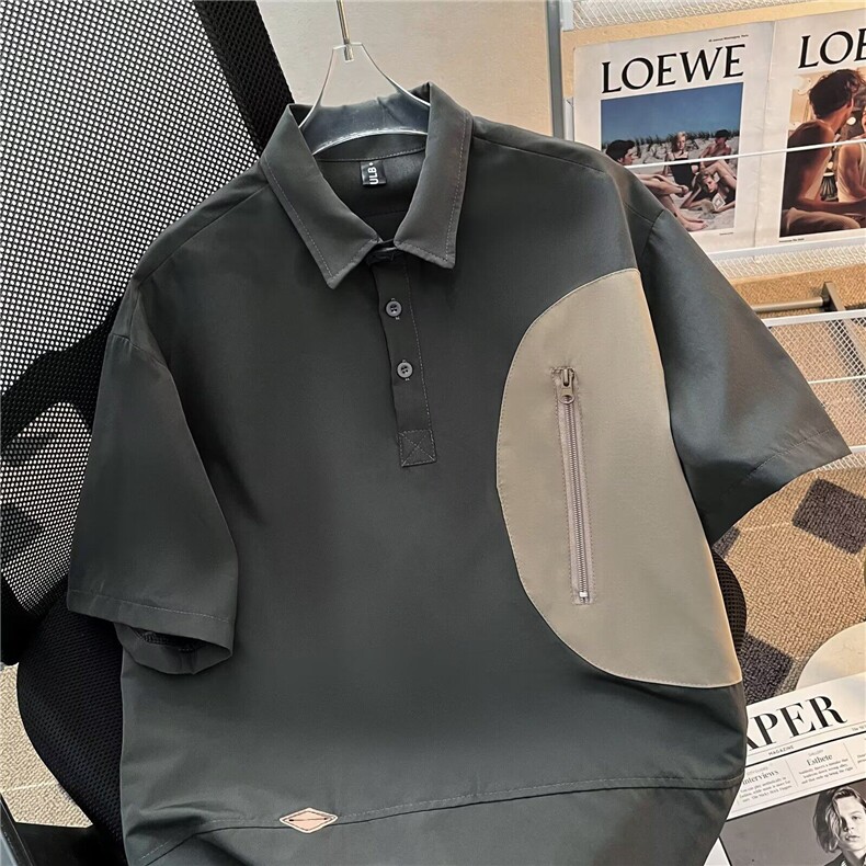 C512P34男生休闲POLO衫短袖青年休闲上衣百搭翻领,男装Polo衫,星座512-6