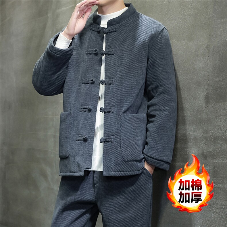 2025冬季风套装中式复古唐装棉衣棉绒保暖棉袄MY2532-P135,男装棉衣,电商A008