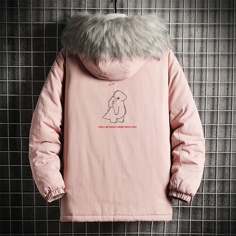 MM48140-P130冬季大毛领衣男士大码加厚袄男服网格挂拍,男装棉衣,电商A040A