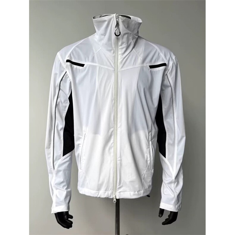 网图现货网眼夏季透气防晒衣运动凉感立领拼接外套男女A668-P45，男装夹克，星座1505