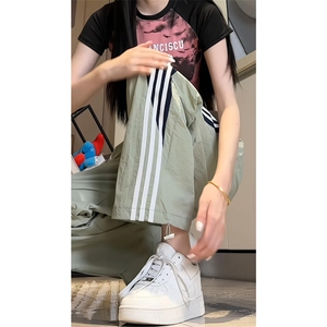 515A-A222-P50 防水伞兵条纹裤 美式三条杠薄款速干跳舞运动裤图片