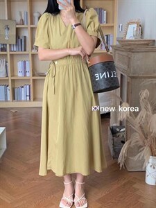 【一眼心动】夏季新款 一粒口一片式百搭连衣裙图片