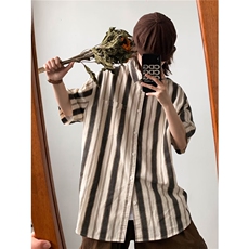 潮流夏季拼色青春流行五分袖宽松型男简约新款衬衫C0205-P30，男装衬衫，星座308B-2