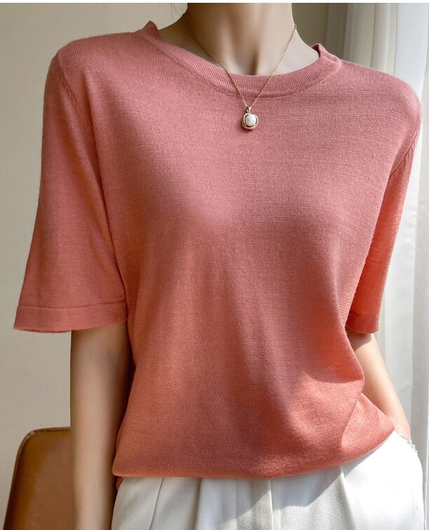 时尚百搭短袖2025年秋季，女装背心吊带，尚可儿羊绒