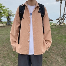 百搭灯芯绒衬衫春秋款男士宽松长袖衬衣休闲外穿上衣W1107-P35，男装夹克，星座512-2