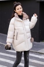 棉衣/棉服2020年冬季中长款时尚保暖拼接舒适连帽拉链撞色，女装棉衣/棉服，瑶迪依秀