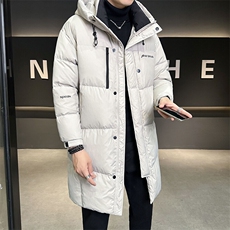 标90白鸭绒2024新款羽绒服男士中长款防寒服B240-YR4415-P395，男装羽绒服，电商B240