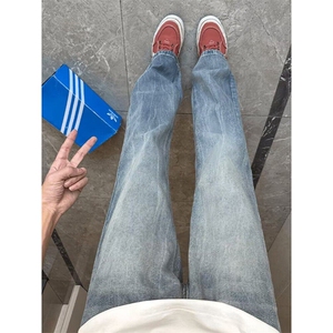 【有货】DY9269-特批48闪电竹节纹牛仔裤男夏季薄款微喇vibe裤图片